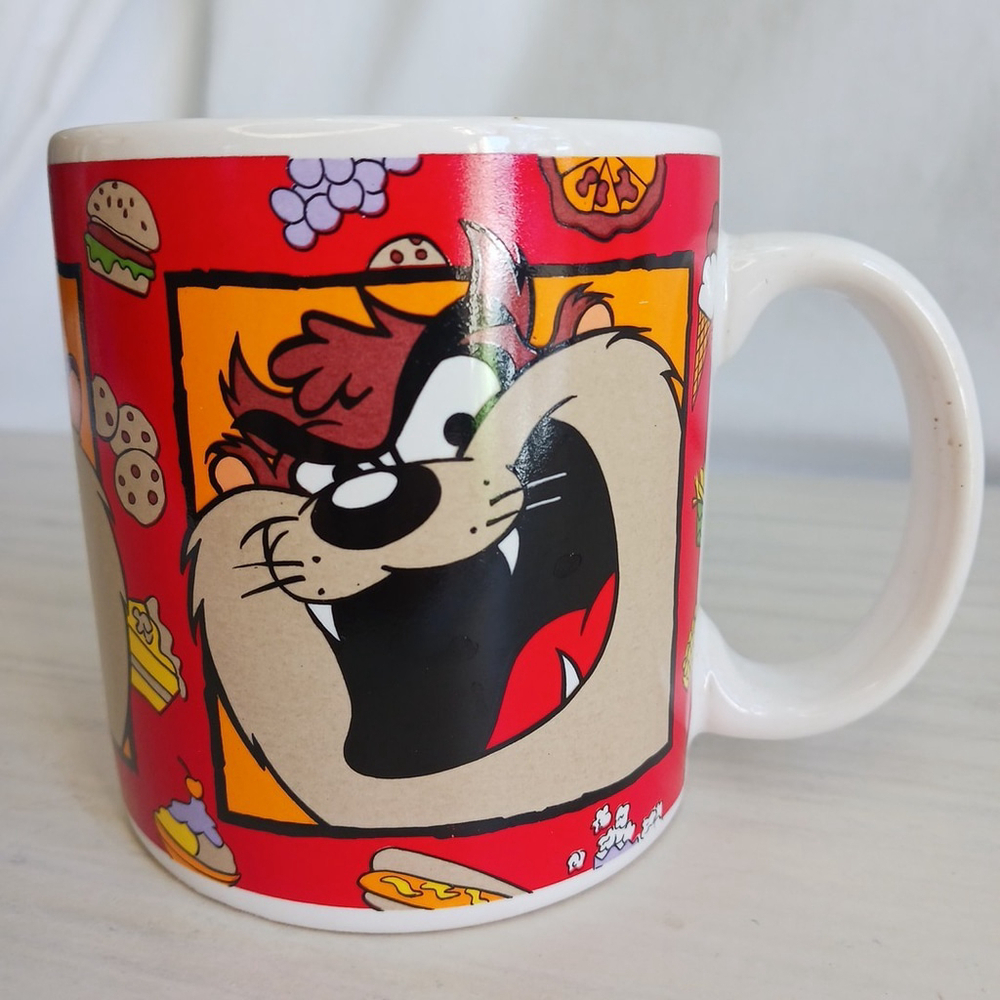 Vintage 1994 Looney Tunes Taz Mug Warner Bros Sakura
